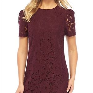 Burgundy lace dress